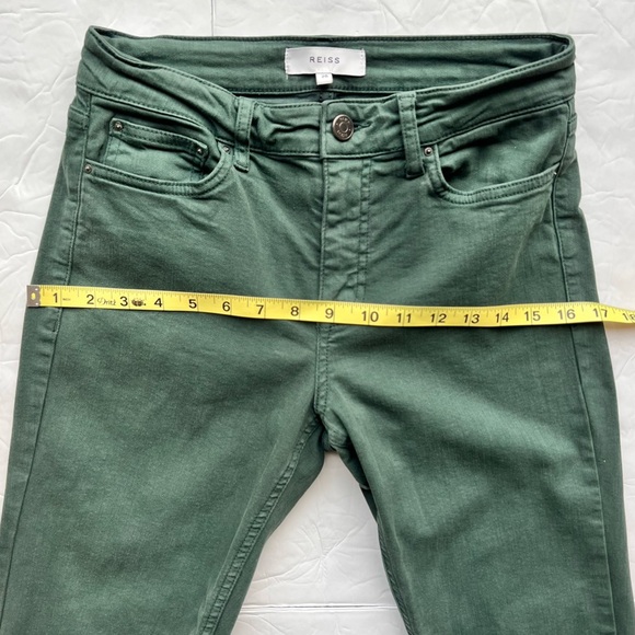 REISS Forest Green Skinny Leg Jeans Size 28 - Picture 5 of 12